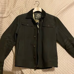 Roland Sands denim motorcycle jacket.